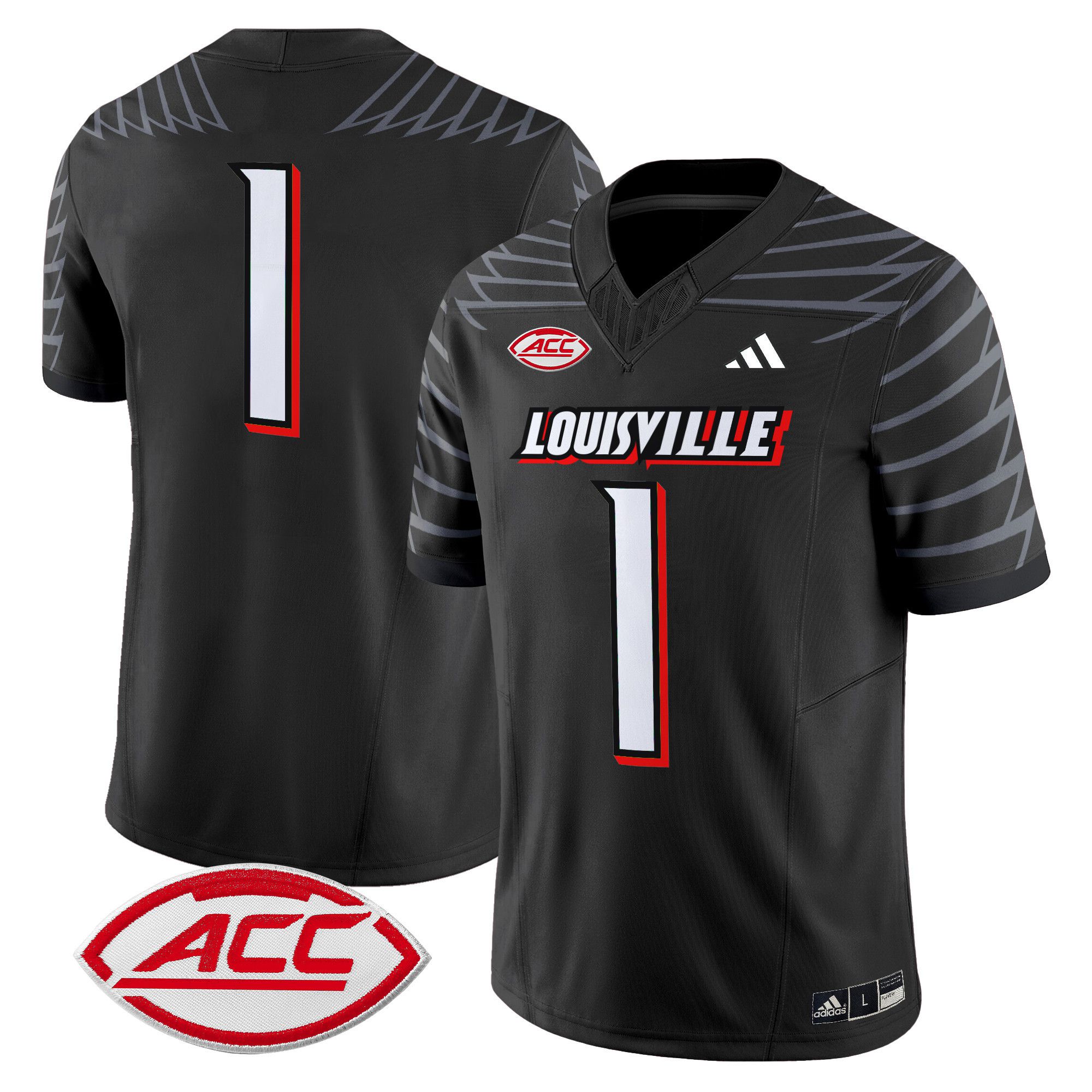 Men Louisville Cardinals #1 No Name Black 2024 Vapor Limited NCAA Jersey style 1->more ncaa teams->NCAA Jersey
